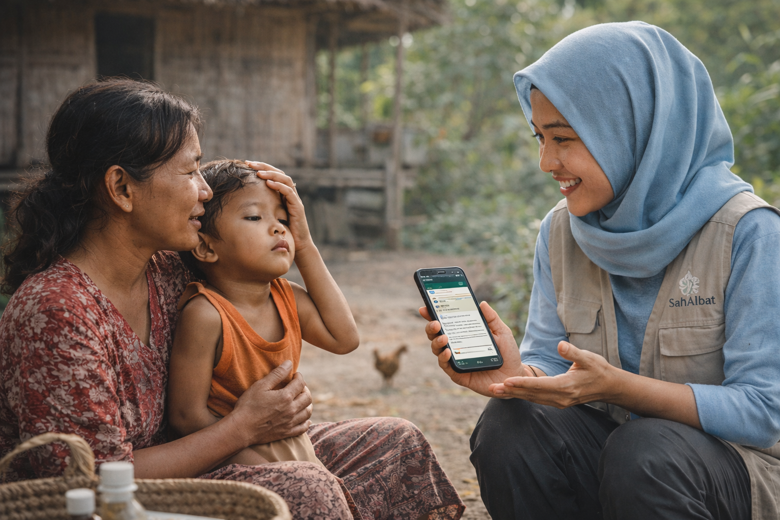 Community health worker in the field